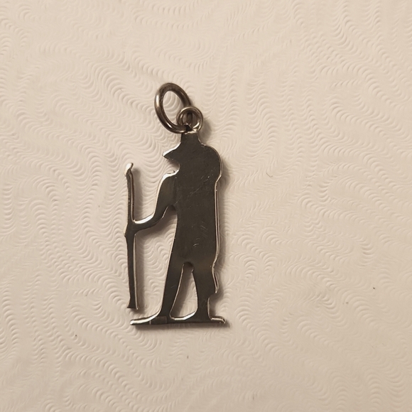 Vintage Silver Egyptian Anubis Pendant - Picture 2 of 3